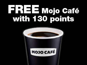 Free Cafe with 130 pts.