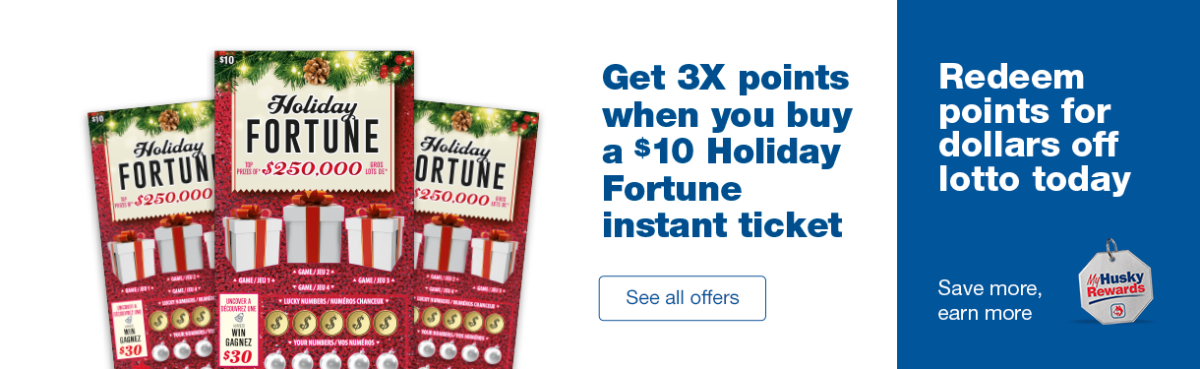 Holiday Fortune $10 lotto 
